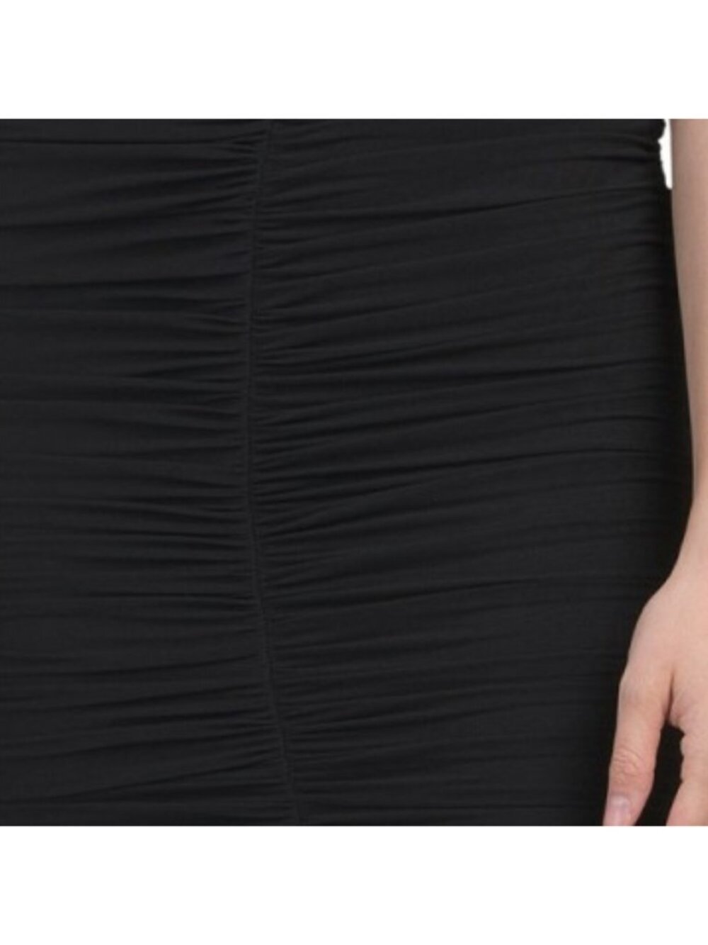 SELFIE LESLIE Cherubim Lace Insert Ruched Midi Dress - Picture 4 of 5